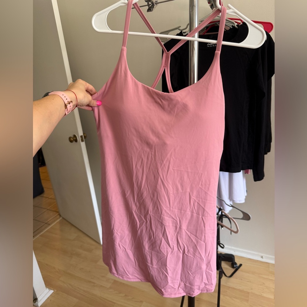 HALARA Stylish Pink Cami Sport Dress  W SHORTS
